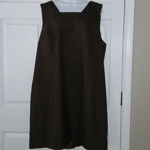 Venezia brown black  block pattern sleeveless dress Sz 24 NWT